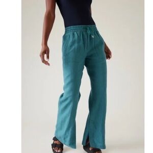 Athleta Linen Wide Leg Pants SIZE 12